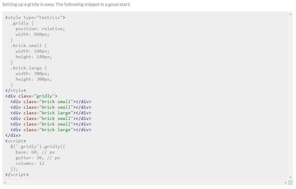 JQuery Gridly