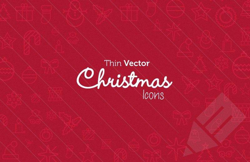 Thin Vector Christmas Icons 1