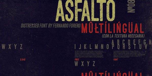 asfalto font feature