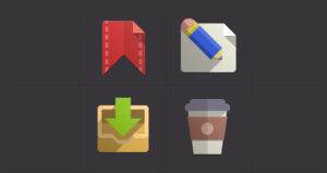 flat icons set