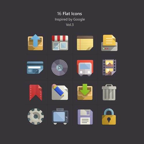 free flat icons vol3