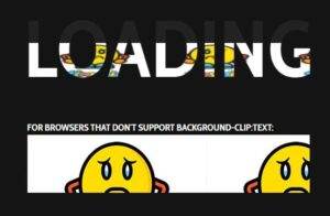 CSS loading animation for text