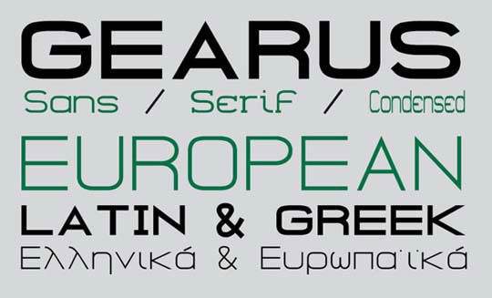 gearus free font