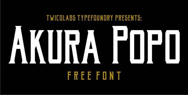 free font akura popo feature
