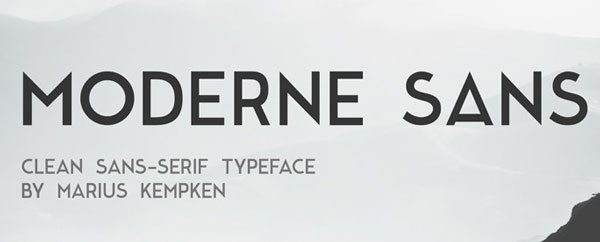 free font moderne sans feature