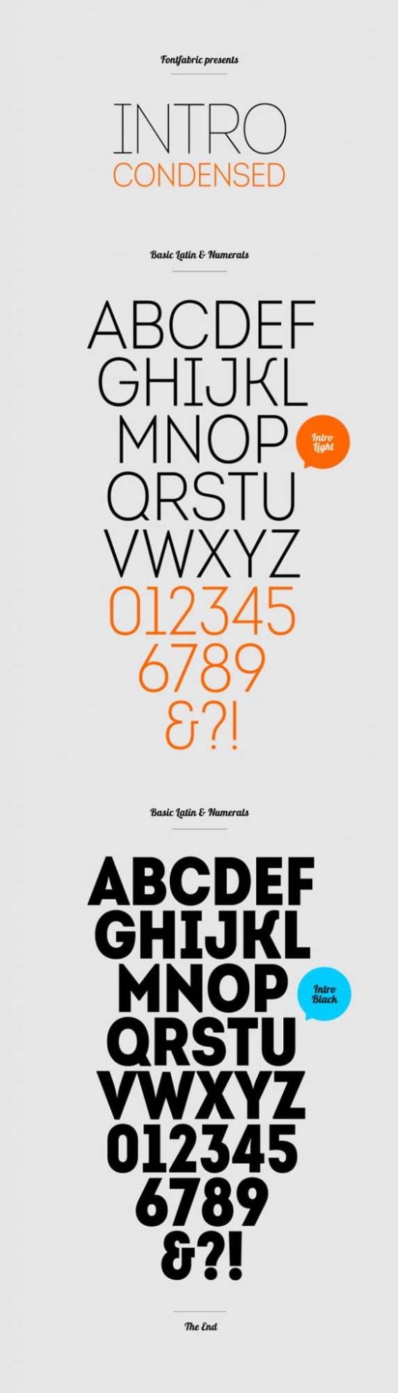 Free Font Of The Day #24 - Intro Condensed Font 2 Intro Condensed Font