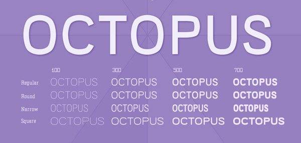 octopus free font feature