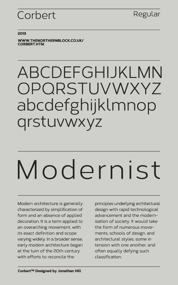 Free Font Of The Day #37 - Corbert 2 corbert