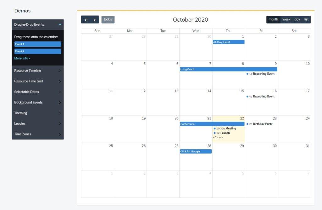 JQuery Inspirations #30 - FullCalendar 2 FullCalendar
