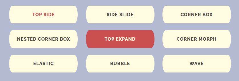 Off-canvas Menu Effects