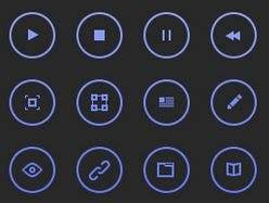 cirlular icons PSD