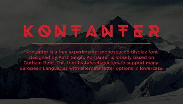 kontanter font