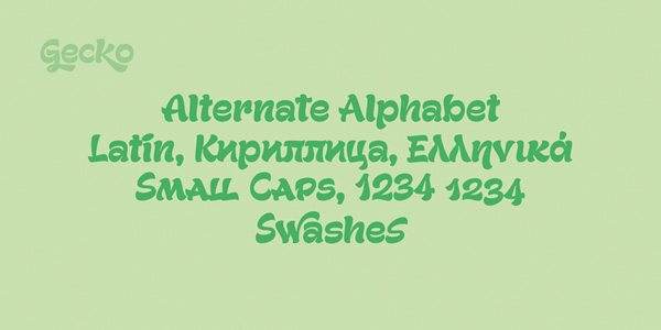 Free Font Of The Day #202 - Gecko Font 2 gecko font
