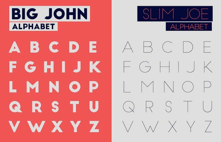 Free Font Of The Day #226 - Big John / Slim Joe Font 2 Big John / Slim Joe Font