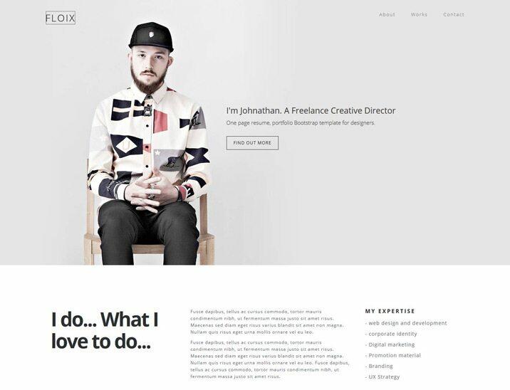 Floix Onepage Bootstrap Resume Template