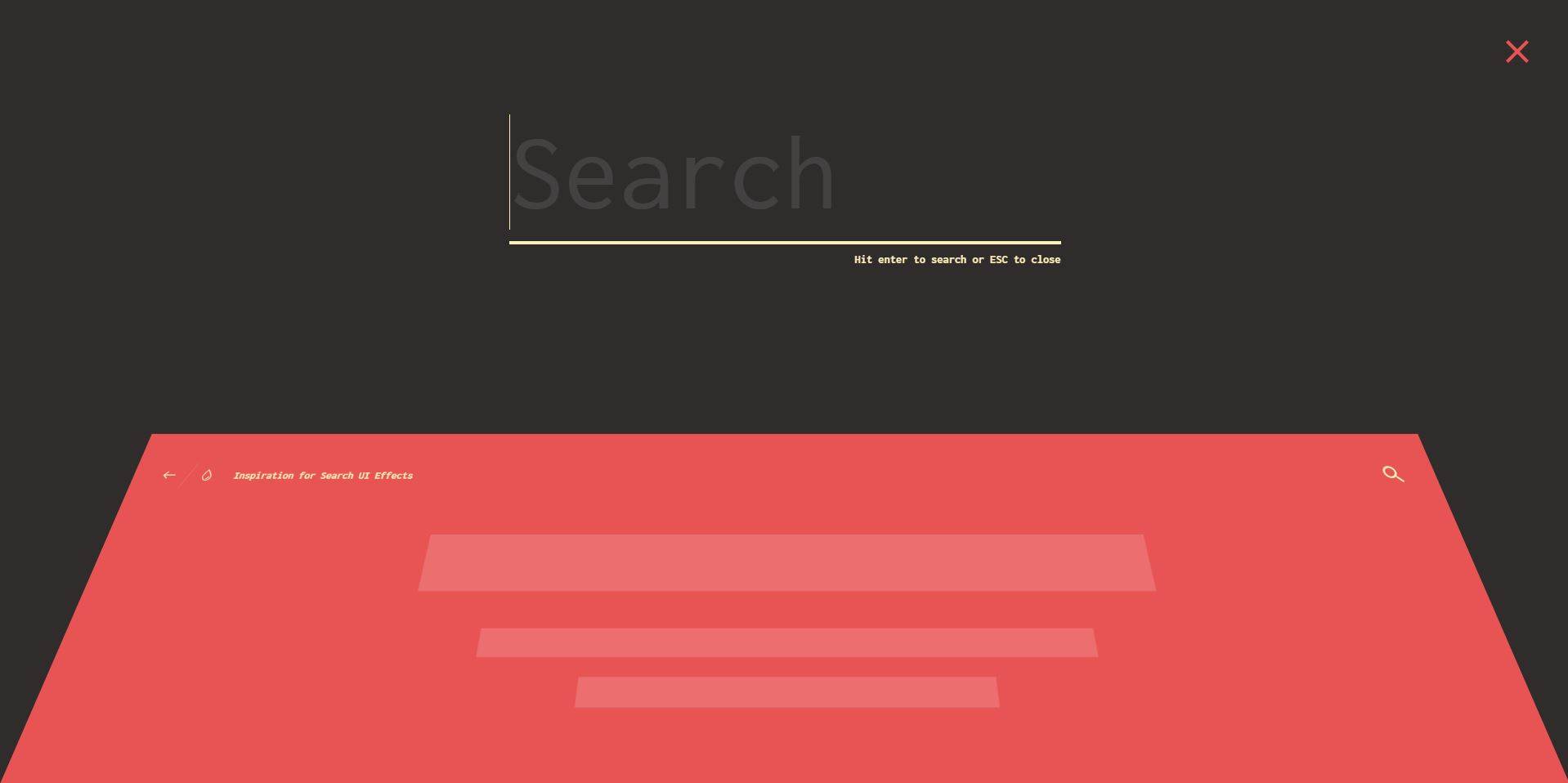 Search UI Effects With CSS and Javascript