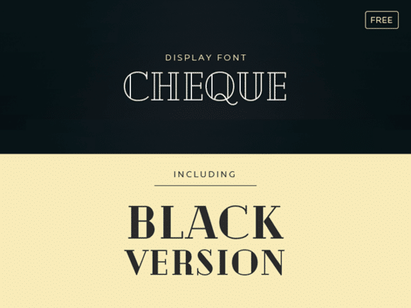 cheque free font